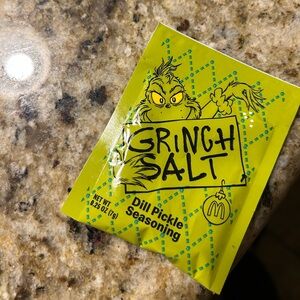 McDonald's Grinch dill pickle seasoning Packet